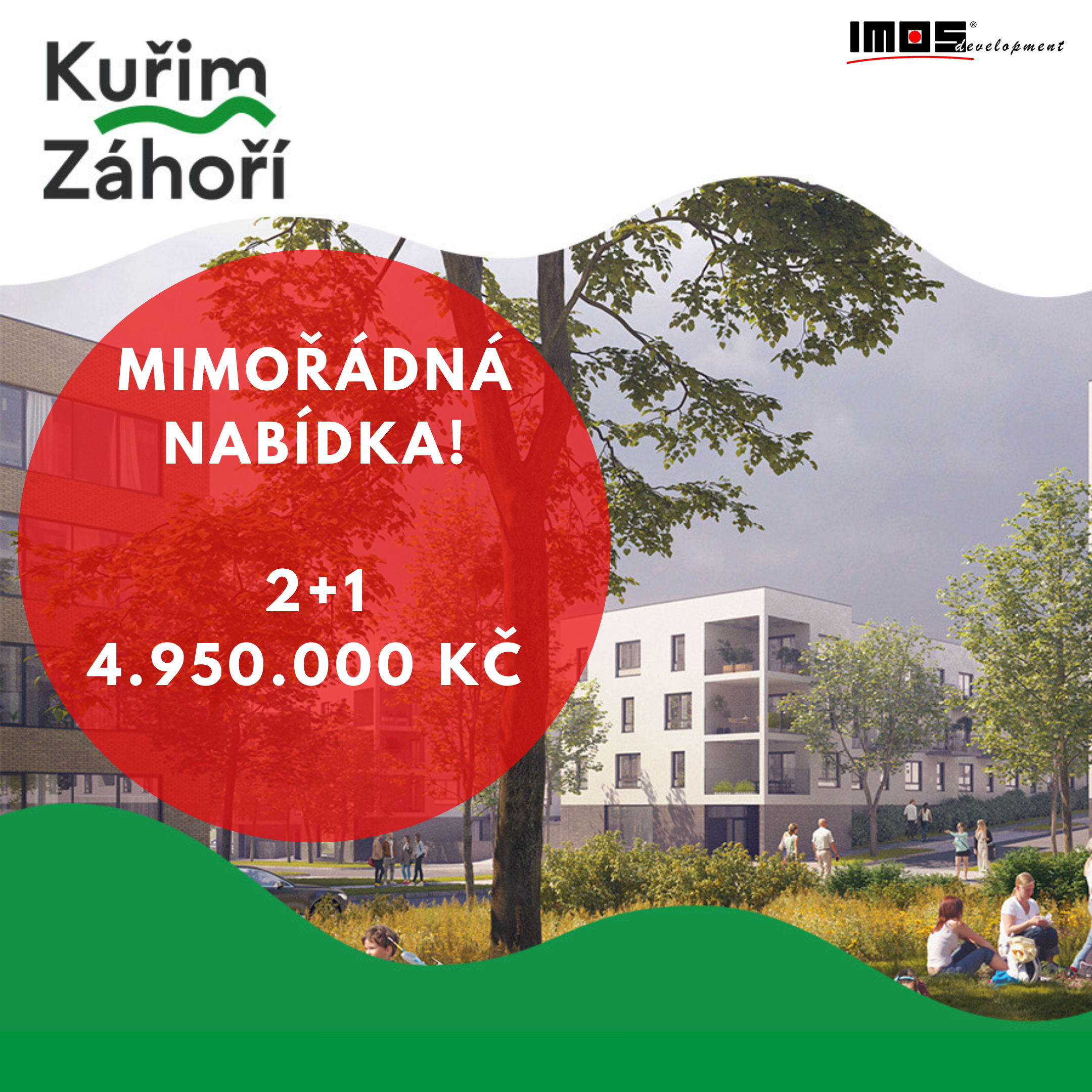 Skvělá nabídka bytu 2+1 - Kuřim Záhoří - za zvýhodněnou cenu - ihned k nastěhování.